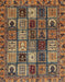 Machine Washable Abstract Bakers Brown Rug, wshabs607