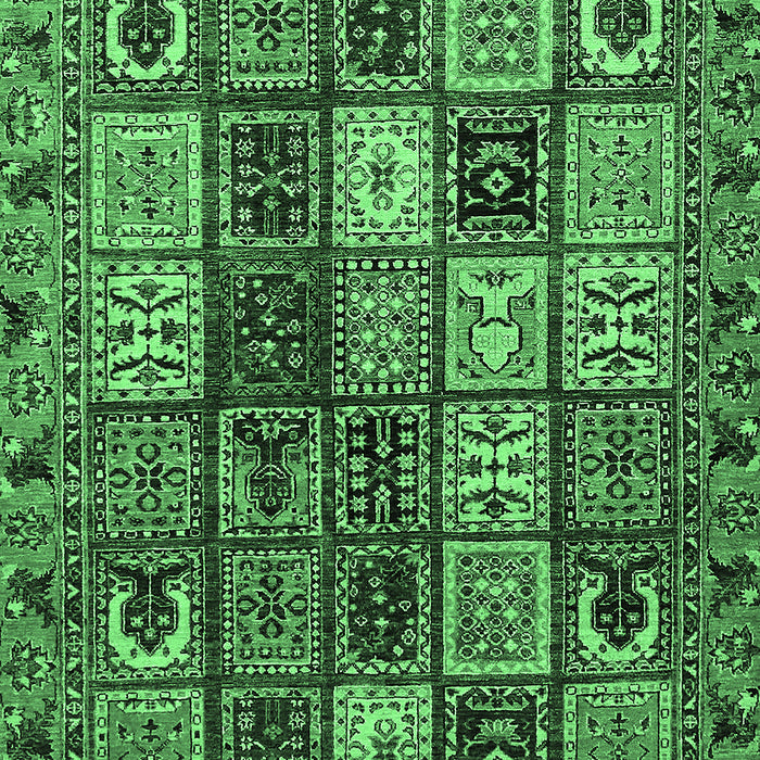 Machine Washable Abstract Emerald Green Modern Area Rugs, wshabs607emgrn