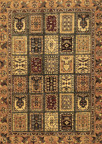 Abstract Brown Modern Rug, abs607brn