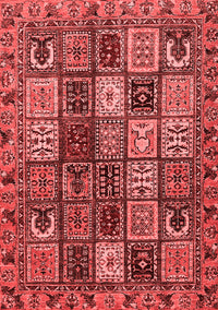 Abstract Red Modern Rug, abs607red