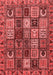 Abstract Red Modern Area Rugs