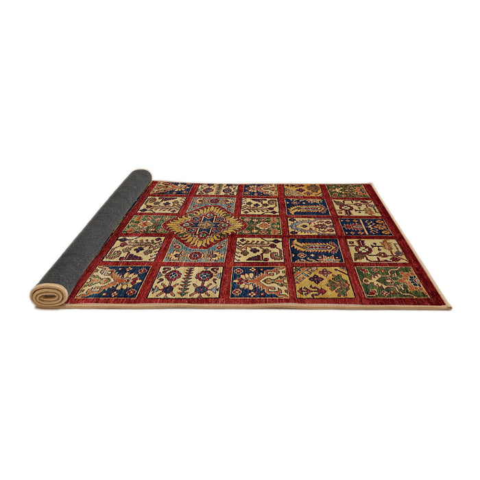 Sideview of Abstract Red Modern Rug, abs608