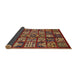 Sideview of Abstract Red Modern Rug, abs608