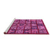 Sideview of Machine Washable Abstract Pink Modern Rug, wshabs608pnk