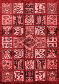 Abstract Red Modern Rug, abs608red