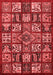 Abstract Red Modern Area Rugs