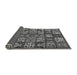 Sideview of Abstract Gray Modern Rug, abs608gry