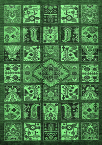 Abstract Emerald Green Modern Rug, abs608emgrn