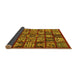 Sideview of Abstract Yellow Modern Rug, abs608yw