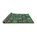 Sideview of Abstract Turquoise Modern Rug, abs608turq