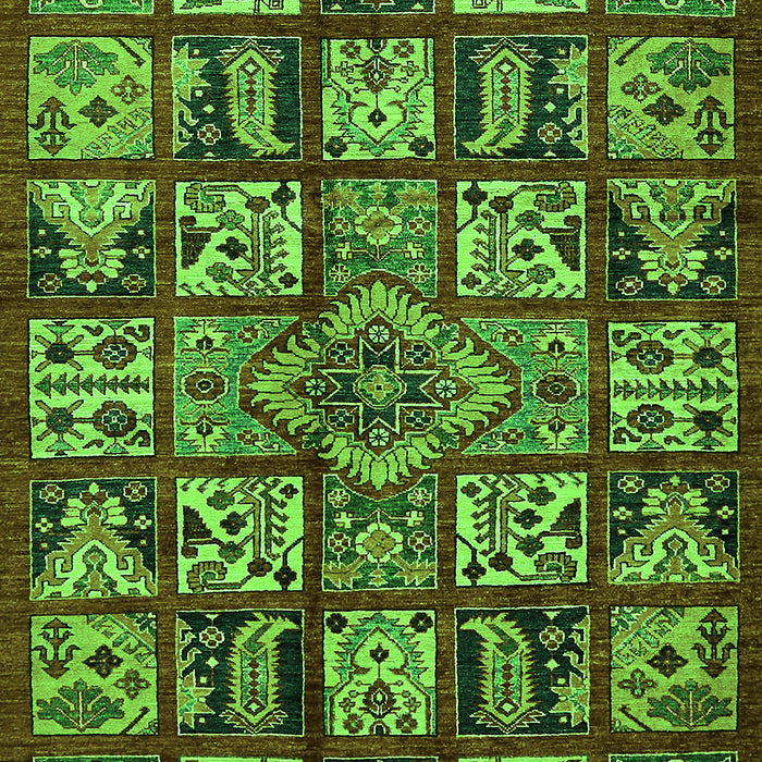 Abstract Green Modern Rug, abs608grn