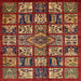 Square Abstract Red Modern Rug, abs608