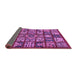 Sideview of Abstract Purple Modern Rug, abs608pur