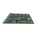 Sideview of Machine Washable Abstract Light Blue Modern Rug, wshabs608lblu