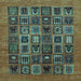 Square Machine Washable Abstract Light Blue Modern Rug, wshabs609lblu