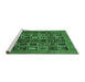 Sideview of Machine Washable Abstract Emerald Green Modern Area Rugs, wshabs609emgrn