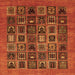 Square Abstract Orange Modern Rug, abs609org