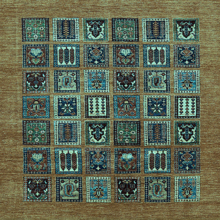 Square Abstract Light Blue Modern Rug, abs609lblu