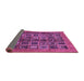 Sideview of Abstract Purple Modern Rug, abs609pur