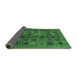 Sideview of Abstract Emerald Green Modern Rug, abs609emgrn