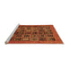 Sideview of Machine Washable Abstract Orange Modern Area Rugs, wshabs609org