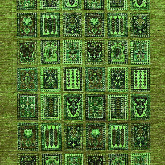Abstract Green Modern Rug, abs609grn
