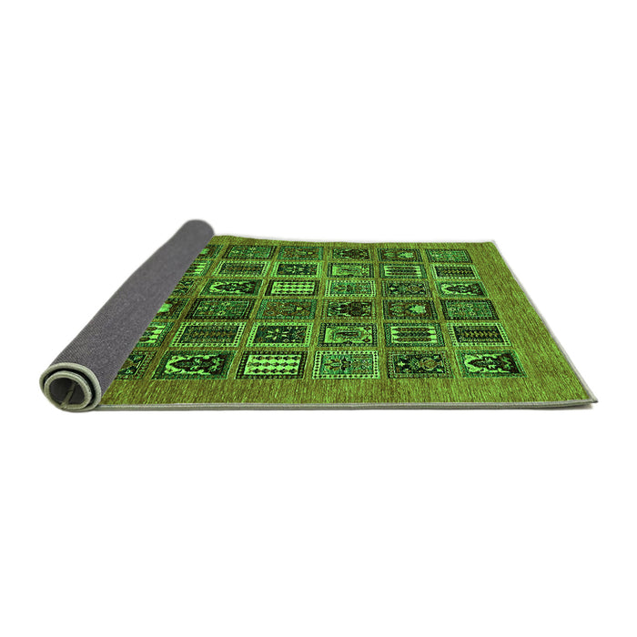 Sideview of Abstract Green Modern Rug, abs609grn