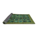 Sideview of Abstract Turquoise Modern Rug, abs609turq