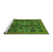 Sideview of Machine Washable Abstract Green Modern Area Rugs, wshabs609grn