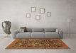 Machine Washable Abstract Brown Modern Rug in a Living Room,, wshabs609brn