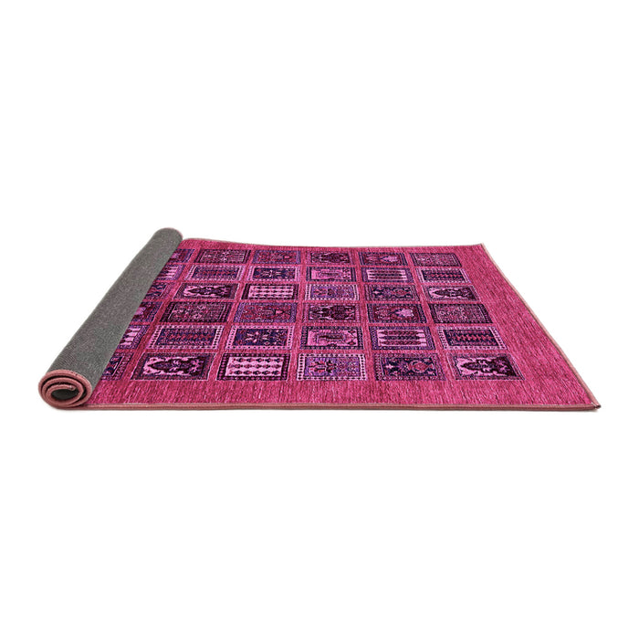 Sideview of Abstract Pink Modern Rug, abs609pnk
