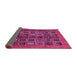 Sideview of Abstract Pink Modern Rug, abs609pnk