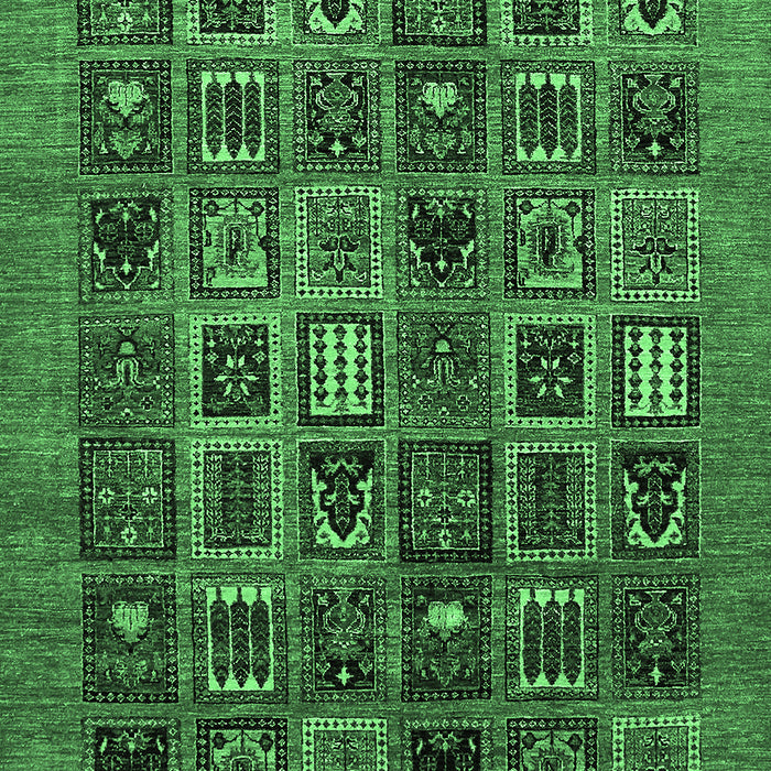 Machine Washable Abstract Emerald Green Modern Area Rugs, wshabs609emgrn