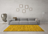 Machine Washable Abstract Yellow Modern Rug, wshabs60yw