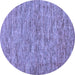 Round Abstract Blue Modern Rug, abs60blu