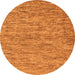 Round Machine Washable Abstract Orange Modern Area Rugs, wshabs60org