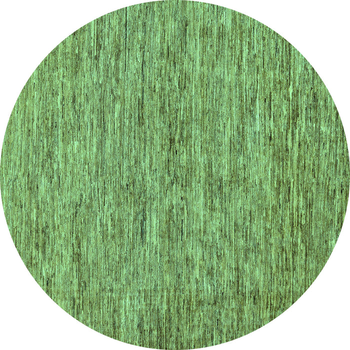 Round Abstract Turquoise Modern Rug, abs60turq