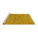 Sideview of Machine Washable Abstract Yellow Modern Rug, wshabs60yw