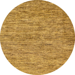 Round Machine Washable Abstract Sedona Brown Rug, wshabs60
