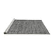 Sideview of Machine Washable Abstract Gray Modern Rug, wshabs60gry