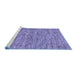 Sideview of Machine Washable Abstract Blue Modern Rug, wshabs60blu