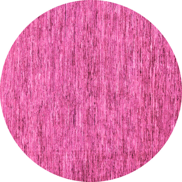 Round Abstract Pink Modern Rug, abs60pnk
