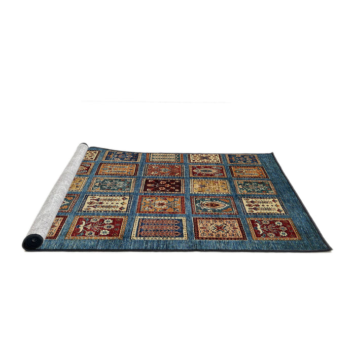 Sideview of Machine Washable Abstract Burgundy Brown Rug, wshabs610