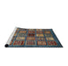 Sideview of Machine Washable Abstract Burgundy Brown Rug, wshabs610