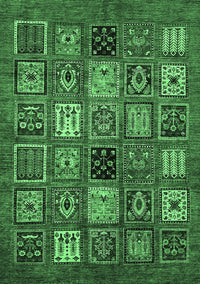 Oriental Emerald Green Modern Rug, abs610emgrn