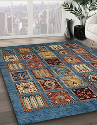 Abstract Burgundy Brown Oriental Rug, abs610