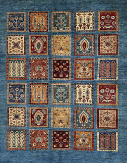 Abstract Burgundy Brown Oriental Rug, abs610