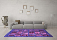 Machine Washable Oriental Purple Modern Rug, wshabs610pur