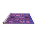 Sideview of Machine Washable Oriental Purple Modern Area Rugs, wshabs610pur