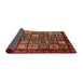 Sideview of Abstract Red Modern Rug, abs611